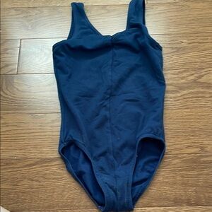 Mondor Size Kids 12-14 Ballet Bodysuit Leotard Navy Blur